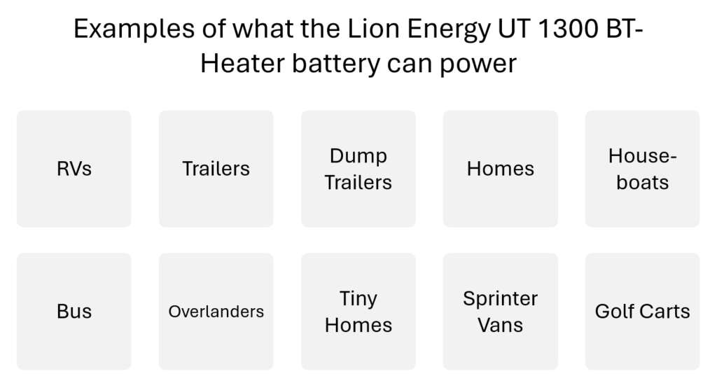 lion energy battery: ut 1300 bt-heater 